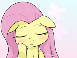 Size: 640x483 | Tagged: safe, alternate version, artist:batipin, fluttershy, pegasus, pony, g4, blushing, cute, eyes closed, female, floppy ears, mare, shyabetes, solo, weapons-grade cute
