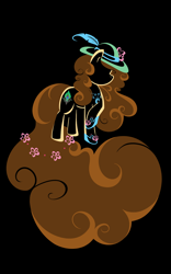 Size: 850x1360 | Tagged: safe, artist:bamboodog, oc, oc only, earth pony, pony, black background, clothes, curly hair, hat, lineart, minimalist, shoes, simple background, solo, sun hat