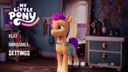 Size: 1280x720 | Tagged: safe, sunny starscout, earth pony, pony, g5, my little pony: a maretime bay adventure, animated, female, game screencap, mare, sound, webm