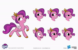 Size: 2083x1349 | Tagged: safe, artist:claudio naccari, boulder media, pipp petals, pegasus, pony, g5, my little pony: tell your tale, official, boulder media logo, concept art, female, hasbro, hasbro logo, logo, mare, my little pony logo, simple background, text, white background