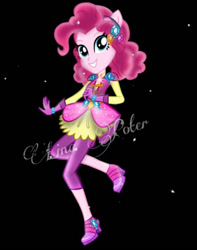 Size: 828x1052 | Tagged: safe, artist:mira.veike, pinkie pie, human, equestria girls, g4, crystal guardian, female, solo