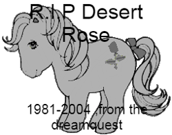 Size: 255x200 | Tagged: safe, oc, oc only, oc:desert rose, pony, g1, 1981, 2004, bow, dreamquest, implied death, simple background, solo, tail, tail bow, transparent background