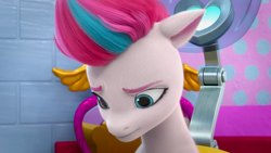 Size: 1366x768 | Tagged: safe, screencap, zipp storm, pegasus, pony, g5, my little pony: make your mark, my little pony: make your mark chapter 1, spoiler:my little pony: make your mark, 3d, female, mare, png, solo, worried