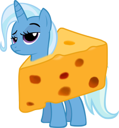Size: 2518x2699 | Tagged: safe, artist:nsaiuvqart, trixie, pony, unicorn, g4, cheese, clothes, costume, female, food, food costume, high res, mare, simple background, solo, transparent background, vector