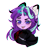 Size: 1000x1000 | Tagged: safe, artist:yoiha, starlight glimmer, pony, unicorn, collaboration:choose your starlight, g4, bust, clothes, collaboration, ear fluff, fangs, female, looking at you, magic, magic aura, simple background, solo, tongue out, transparent background