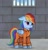 Size: 993x1024 | Tagged: safe, artist:mn27, rainbow dash, pegasus, pony, chained, clothes, commission, jail, jail cell, never doubt rainbowdash69's involvement, prison, prison outfit, prisoner rd, sad, solo