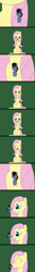 Size: 1024x7680 | Tagged: safe, artist:platinumdrop, fluttershy, oc, comic, crying, gasp, kissing, peekaboo, request, shipping