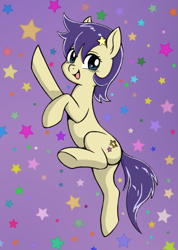 Size: 1001x1406 | Tagged: safe, artist:shydale edits, color edit, edit, seven seas, star dancer, earth pony, pony, g4, my little pony: the manga, abstract background, colored, cute, female, mare, solo, stars, style emulation