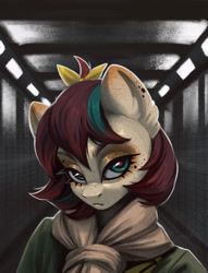 Size: 1941x2534 | Tagged: safe, artist:amishy, oc, oc only, anthro, bust, female, looking at you, mare, solo