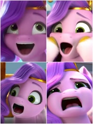 Size: 1500x1999 | Tagged: safe, edit, edited screencap, screencap, pipp petals, pegasus, pony, g5, my little pony: make your mark, my little pony: make your mark chapter 1, spoiler:my little pony: make your mark, awesome face, female, mare, open mouth, pipp petals is best facemaker
