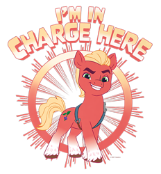Size: 650x700 | Tagged: safe, sprout cloverleaf, pony, g5, my little pony: a new generation, official, 2d, cropped, design, male, merchandise, shirt design, simple background, solo, stallion, text, transparent background