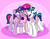 Size: 2827x2210 | Tagged: safe, artist:doodledonutart, princess cadance, shining armor, twilight sparkle, alicorn, pony, unicorn, g4, cute, cutedance, high res, hug, shining adorable, twiabetes, winghug, wings