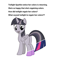 Size: 2283x2262 | Tagged: safe, artist:wardex101, twilight sparkle, alicorn, pony, amending fences, g4, butt, discorded, discorded twilight, female, folded wings, high res, mare, open mouth, plot, simple background, solo, text, twibutt, twilight sparkle (alicorn), white background, wings