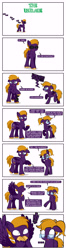 Size: 1920x7295 | Tagged: safe, artist:alexdti, oc, oc only, oc:dark purple, oc:purple creativity, pegasus, pony, comic:the dark purple, ..., breaking the fourth wall, chest fluff, comic, dialogue, duo, duo male and female, ears back, exclamation point, eyeroll, eyes closed, female, folded wings, full body, glasses, gritted teeth, high res, hoof hold, hoof on chest, hoof over mouth, hooves, lidded eyes, looking at someone, looking at you, looking back, male, mare, narrowed eyes, one ear down, onomatopoeia, open mouth, open smile, pegasus oc, ponytail, raised hoof, raised leg, self paradox, self ponidox, shadow, shrunken pupils, simple background, smiling, speech bubble, spread wings, stallion, standing, sunglasses, tail, teeth, underhoof, unshorn fetlocks, wall of tags, white background, wings, yelling