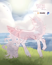 Size: 2011x2500 | Tagged: safe, artist:drozya, alicorn, earth pony, pegasus, pony, unicorn, background pony, commission, high res, ych sketch, your character here