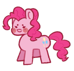 Size: 533x507 | Tagged: safe, artist:megatronsthiccthighs, pinkie pie, earth pony, pony, g4, chibi, simple background, solo, transparent background