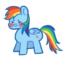 Size: 533x507 | Tagged: safe, artist:megatronsthiccthighs, rainbow dash, pegasus, pony, g4, chibi, simple background, solo, transparent background