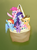 Size: 2048x2732 | Tagged: safe, artist:blue ink, applejack, fluttershy, pinkie pie, rainbow dash, rarity, twilight sparkle, alicorn, earth pony, pegasus, pony, unicorn, g4, applejack's hat, bag, cowboy hat, female, hat, high res, mane six, mare, micro, pocket pony, twilight sparkle (alicorn)