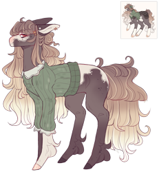 Size: 2329x2526 | Tagged: safe, artist:sleepy-nova, oc, oc:lily fawn, earth pony, pony, clothes, female, high res, mare, simple background, solo, sweater, transparent background
