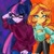 Size: 1024x1024 | Tagged: safe, artist:mufnhedmia, sci-twi, sunset shimmer, twilight sparkle, equestria girls, belt, clothes, female, glasses, hand on hip, looking at you, pants, ponytail, raised eyebrow, sweater