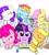 Size: 761x853 | Tagged: source needed, safe, artist:silver meadow, applejack, fluttershy, pinkie pie, rainbow dash, rarity, twilight sparkle, earth pony, pegasus, pony, unicorn, g4, female, filly, filly applejack, filly fluttershy, filly mane six, filly pinkie pie, filly rainbow dash, filly rarity, filly twilight sparkle, foal, mane six, pony pile, sleeping, younger