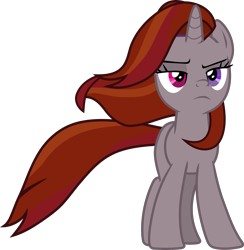 Size: 1827x1872 | Tagged: safe, artist:frownfactory, derpibooru exclusive, edit, editor:fauli1221, vector edit, oc, oc only, oc:funny jo, pony, unicorn, g4, the ending of the end, .svg available, badass, female, female oc, frown, heterochromia, horn, lidded eyes, mare, recolor, simple background, solo, svg, transparent background, unicorn oc, vector, windswept mane
