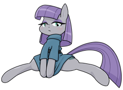 Size: 740x543 | Tagged: safe, alternate version, artist:batipin, maud pie, earth pony, pony, g4, simple background, solo, transparent background