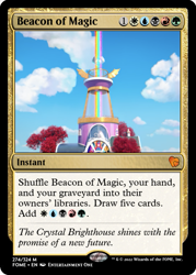 Size: 375x523 | Tagged: safe, edit, edited screencap, screencap, g5, my little pony: make your mark, my little pony: make your mark chapter 1, spoiler:my little pony: make your mark, ccg, cloud, crystal brighthouse, magic the gathering, rainbow, trading card, trading card edit