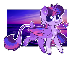 Size: 2422x1879 | Tagged: safe, artist:moccabliss, twilight sparkle, alicorn, pony, g4, colored wings, multicolored wings, solo, twilight sparkle (alicorn), wings