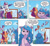 Size: 1320x1209 | Tagged: safe, idw, izzy moonbow, pipp petals, sunny starscout, zipp storm, alicorn, earth pony, pegasus, pony, unicorn, g5, spoiler:comic, spoiler:g5, spoiler:g5comic, spoiler:g5comic01, artificial horn, artificial wings, augmented, board, facial expressions, horn, magic, magic horn, magic wings, mane stripe sunny, playing with hair, race swap, sad, sad face, sunnycorn, wings