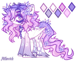 Size: 1280x1009 | Tagged: safe, artist:dillice, oc, oc only, pegasus, pony, female, flower, flower in hair, hoof fluff, mare, messy mane, pegasus oc, solo