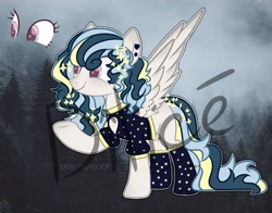 Size: 2560x2005 | Tagged: safe, alternate version, artist:dillice, oc, oc only, pegasus, pony, base used, clothes, ear piercing, ethereal mane, eyelashes, female, high res, mare, pegasus oc, piercing, raised hoof, smiling, socks, solo, starry mane