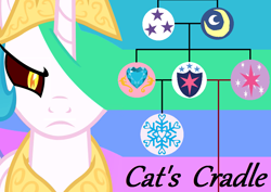 Size: 1014x716 | Tagged: safe, artist:shakespearicles, edit, daybreaker, night light, princess cadance, princess celestia, princess flurry heart, shining armor, twilight sparkle, twilight velvet, alicorn, pony, fanfic:cat's cradle, g4, angry, author:shakespearicles, brother, brother and sister, cat's cradle, crown, cutie mark, family, family tree, fanfic, fanfic art, fanfic cover, father, father and child, father and daughter, father and son, female, fimfiction, frown, grandfather, grandfather and grandchild, grandfather and granddaughter, grandmother, grandmother and grandchild, grandmother and granddaughter, heart, horn, implied inbreeding, implied incest, inbreeding, incest, jewelry, looking, looking at you, male, moon, mother, mother and child, mother and daughter, mother and father, mother and son, nostrils, princess, regalia, royalty, shakespearicles, shipping chart, siblings, sister, sisters, sisters-in-law, sun, text, updated, updated cover art, wall of tags