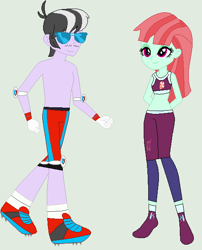 Size: 492x608 | Tagged: safe, artist:matthewjabeznazarioa, melon mint, ringo, human, equestria girls, g4, crossover, exeron fighters, exeron outfit, martial arts kids, martial arts kids outfit