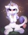 Size: 3256x4096 | Tagged: safe, artist:magnaluna, oc, oc only, oc:cloudy canvas, kirin, g4, belly button, cute, high res, kirin oc, looking at you, sitting, solo, tongue out, underhoof