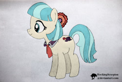 Size: 1500x1000 | Tagged: safe, artist:rockingscorpion, coco pommel, earth pony, pony, g4, 2014, female, mare, simple background, solo, white background