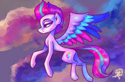 Size: 3700x2420 | Tagged: safe, artist:mannybcadavera, zipp storm, pegasus, pony, g5, female, flying, high res, mare, solo, spread wings, wings