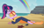 Size: 1920x1217 | Tagged: safe, artist:grapefruit-face, artist:uzzi-ponydubberx, edit, sci-twi, sunset shimmer, twilight sparkle, human, mermaid, equestria girls, g4, base used, beach, bikini, bikini top, blushing, clothes, duo, duo female, eyes closed, feet, female, fetish, fish tail, foot fetish, hand over mouth, hug, lesbian, lying down, mermaid tail, mermaidized, on back, rainbow, ship:sci-twishimmer, ship:sunsetsparkle, shipping, show accurate, sitting, sleeping, sleeveless, species swap, swimsuit, tail, water