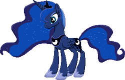 Size: 294x189 | Tagged: safe, artist:rockingscorpion, princess luna, alicorn, pony, g4, crown, ethereal mane, ethereal tail, female, hoof shoes, jewelry, mare, peytral, pixel art, princess shoes, regalia, simple background, slender, solo, starry mane, starry tail, tail, thin, transparent background