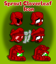 Size: 1421x1604 | Tagged: safe, artist:knackmaster77, sprout cloverleaf, earth pony, pony, g5, my little pony: a new generation, emperor sprout, friday night funkin', male, smiling, sprouticus maximus, war machine