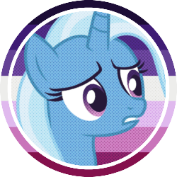 Size: 250x250 | Tagged: safe, artist:pridefulking, trixie, g4, icon, pride flag, simple background, solo, transparent background
