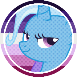 Size: 250x250 | Tagged: safe, artist:pridefulking, trixie, g4, icon, pride flag, simple background, solo, transparent background