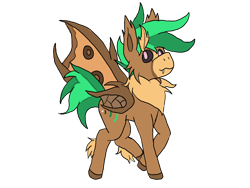 Size: 2250x1688 | Tagged: safe, oc, oc:squeaking echo (squeak), bat pony, hybrid, moth, mothpony, original species, pony, chest fluff, fluffy, krita, leg fluff, simple background, transparent background