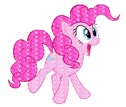 Size: 540x457 | Tagged: safe, pinkie pie, earth pony, pony, g4, animated, female, gif, jumping, mare, simple background, smiling, sparkles, transparent background