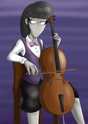 Size: 1280x1813 | Tagged: safe, artist:coffeebanana, octavia melody, human, g4, cello, humanized, musical instrument, solo