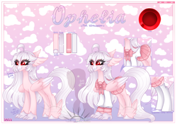 Size: 6000x4281 | Tagged: safe, artist:nekomellow, oc, oc:ophelia, hippogriff, cloud, cute, heart, heart eyes, pastel, pink, solo, wingding eyes