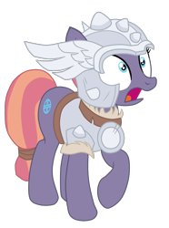 Size: 1363x1836 | Tagged: safe, artist:gmaplay, sun cross, earth pony, pony, g4, full body, hooves, mighty helm, open mouth, shrunken pupils, simple background, solo, standing, three quarter view, transparent background