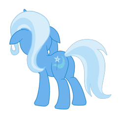 Size: 1500x1410 | Tagged: safe, artist:gmaplay, trixie, pony, unicorn, g4, butt, female, floppy ears, full body, hooves, mare, plot, rear view, simple background, solo, standing, tail, the great and powerful ass, transparent background