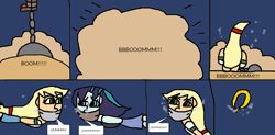 Size: 2019x994 | Tagged: safe, artist:mattjohn1992, applejack, coloratura, human, equestria girls, g4, 1000 hours in ms paint, asphyxiation, ball and chain, cloth gag, cute, drowning, gag, help us, jackabetes, landing, looking at each other, looking at someone, muffled words, peril, rara, rarabetes, sinking, tied up, underwater