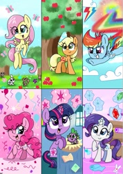 Size: 731x1024 | Tagged: source needed, safe, artist:silver meadow, applejack, fluttershy, pinkie pie, rainbow dash, rarity, spike, twilight sparkle, dragon, earth pony, pegasus, pony, unicorn, g4, the cutie mark chronicles, apple, apple tree, applejack's cutie mark, baby, baby dragon, baby spike, cloud, confetti, cutie mark, eye clipping through hair, female, filly, filly applejack, filly fluttershy, filly pinkie pie, filly rainbow dash, filly rarity, filly six, filly twilight sparkle, fluttershy's cutie mark, gem, mane seven, mane six, pinkie pie's cutie mark, rainbow dash's cutie mark, rainbow trail, rarity's cutie mark, sonic rainboom, tree, twilight sparkle's cutie mark, unicorn twilight, younger